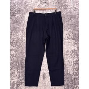 COS Pants 34 x 28 Mens Blue Wool Slim Ankle Trouser